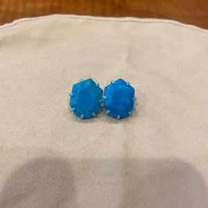 Bright Blue Kendra Scott large Morgan studs